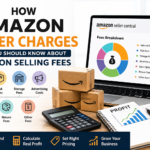 Amazon seller charges and Amazon selling fees breakdown with dashboard showing profit calculation and business expenses