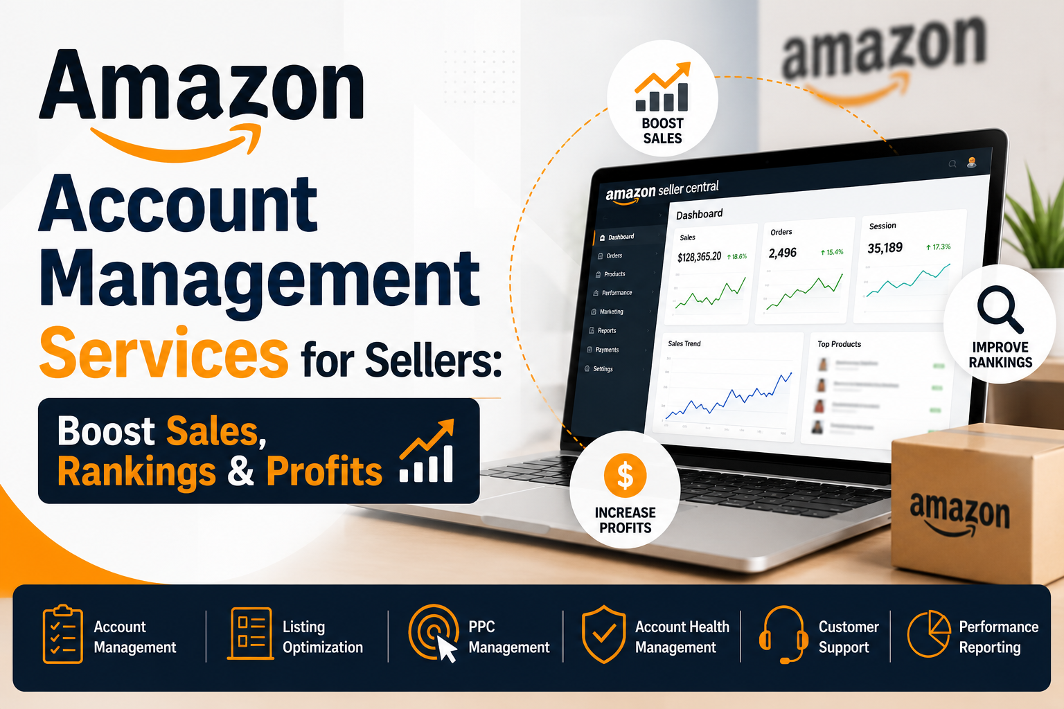 Amazon Account Management Services for Sellers: Boost Sales, Rankings &amp; Profits