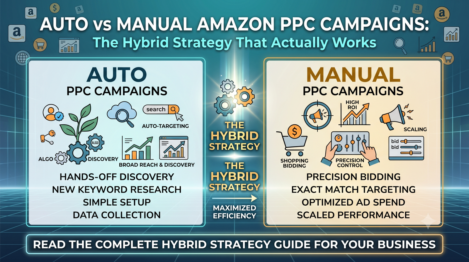 Auto vs Manual Amazon PPC Campaigns: The Hybrid Strategy That Actually Works