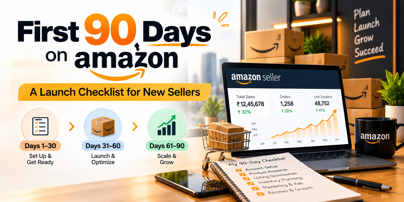 First 90 Days on Amazon: A Launch Checklist for New Sellers