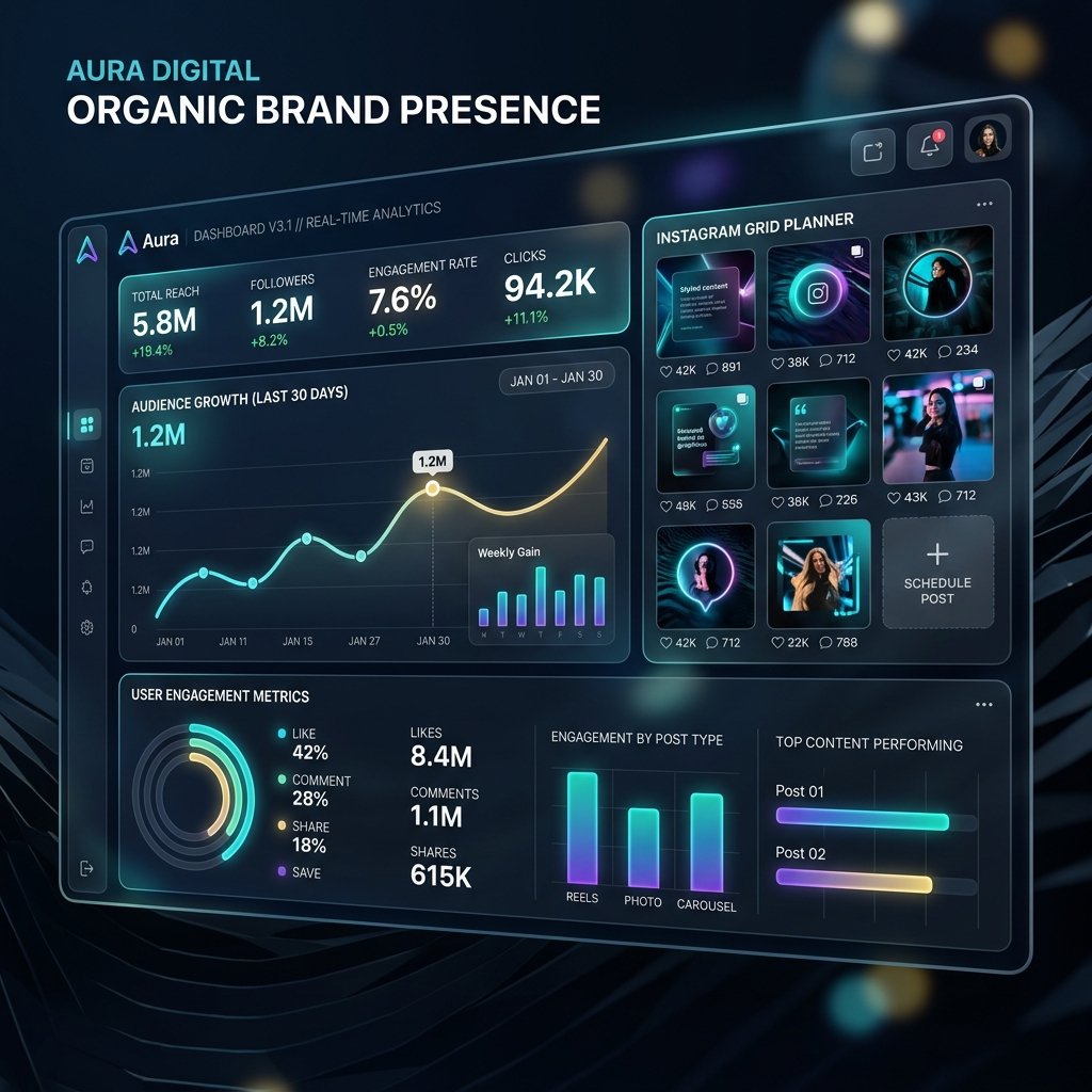 SMO Brand Presence Dashboard Mockup